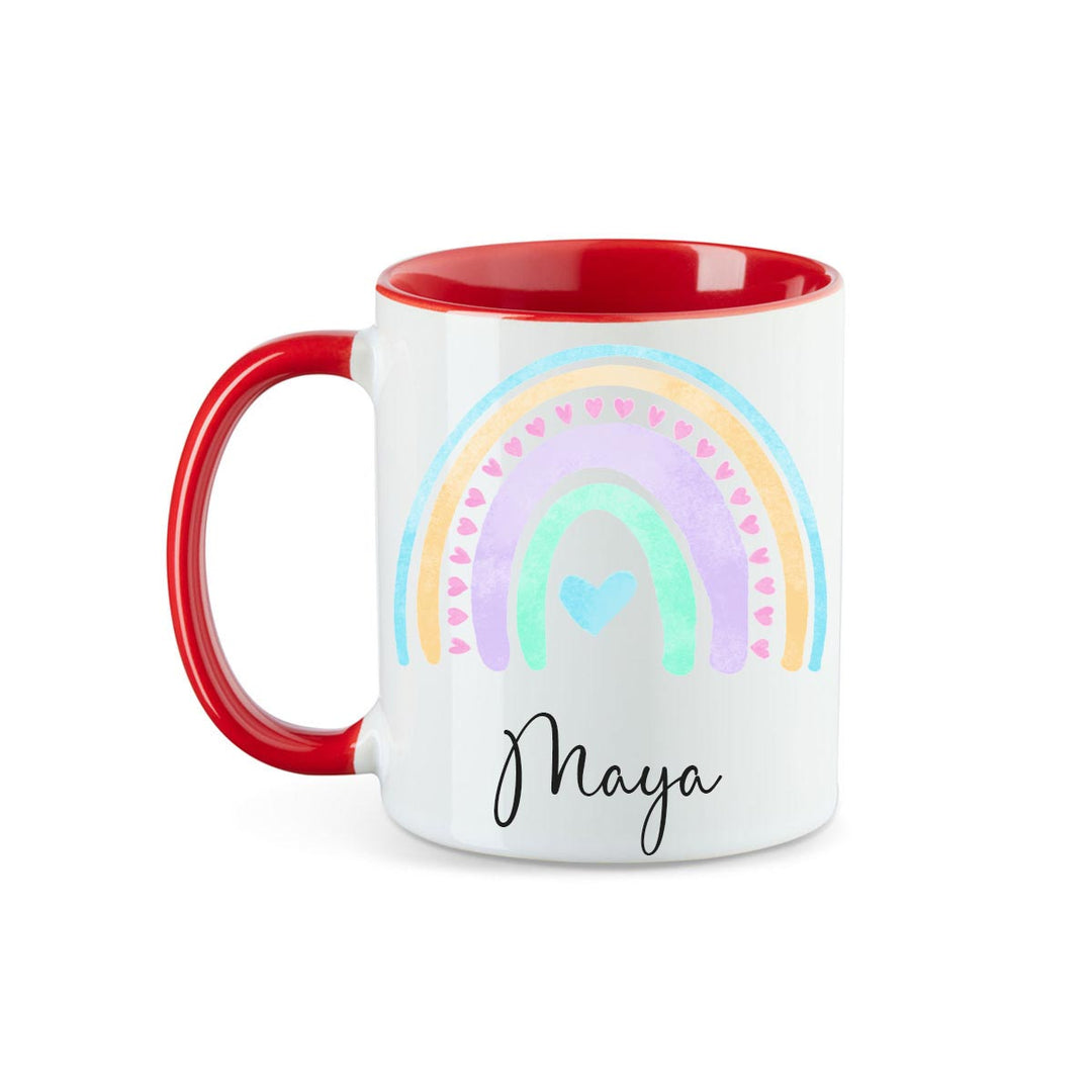Personalisierte Tasse Regenbogen 7 mit Namen persönliches Geschenk Namenstasse - all - yours24