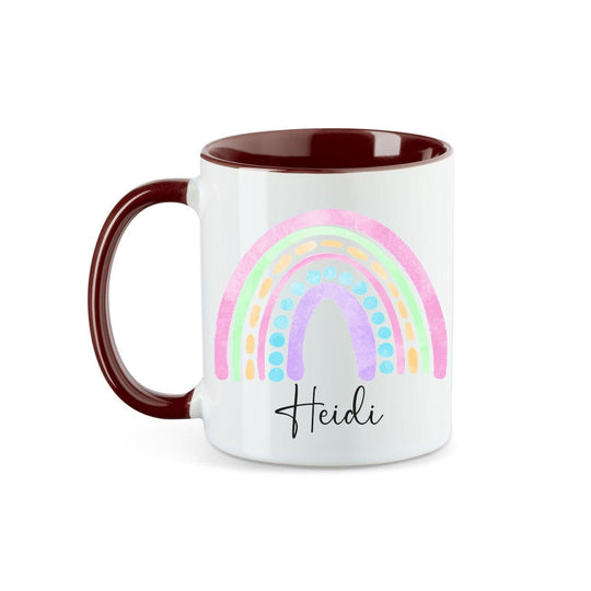 Personalisierte Tasse Regenbogen 8 mit Namen persönliches Geschenk Namenstasse - all - yours24