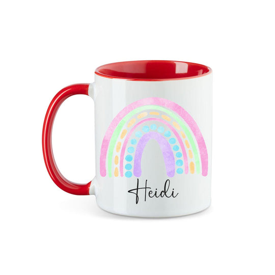 Personalisierte Tasse Regenbogen 8 mit Namen persönliches Geschenk Namenstasse - all - yours24