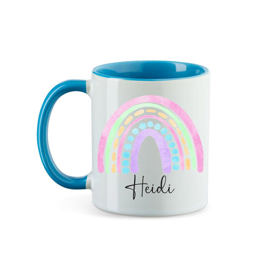 Personalisierte Tasse Regenbogen 8 mit Namen persönliches Geschenk Namenstasse - all - yours24