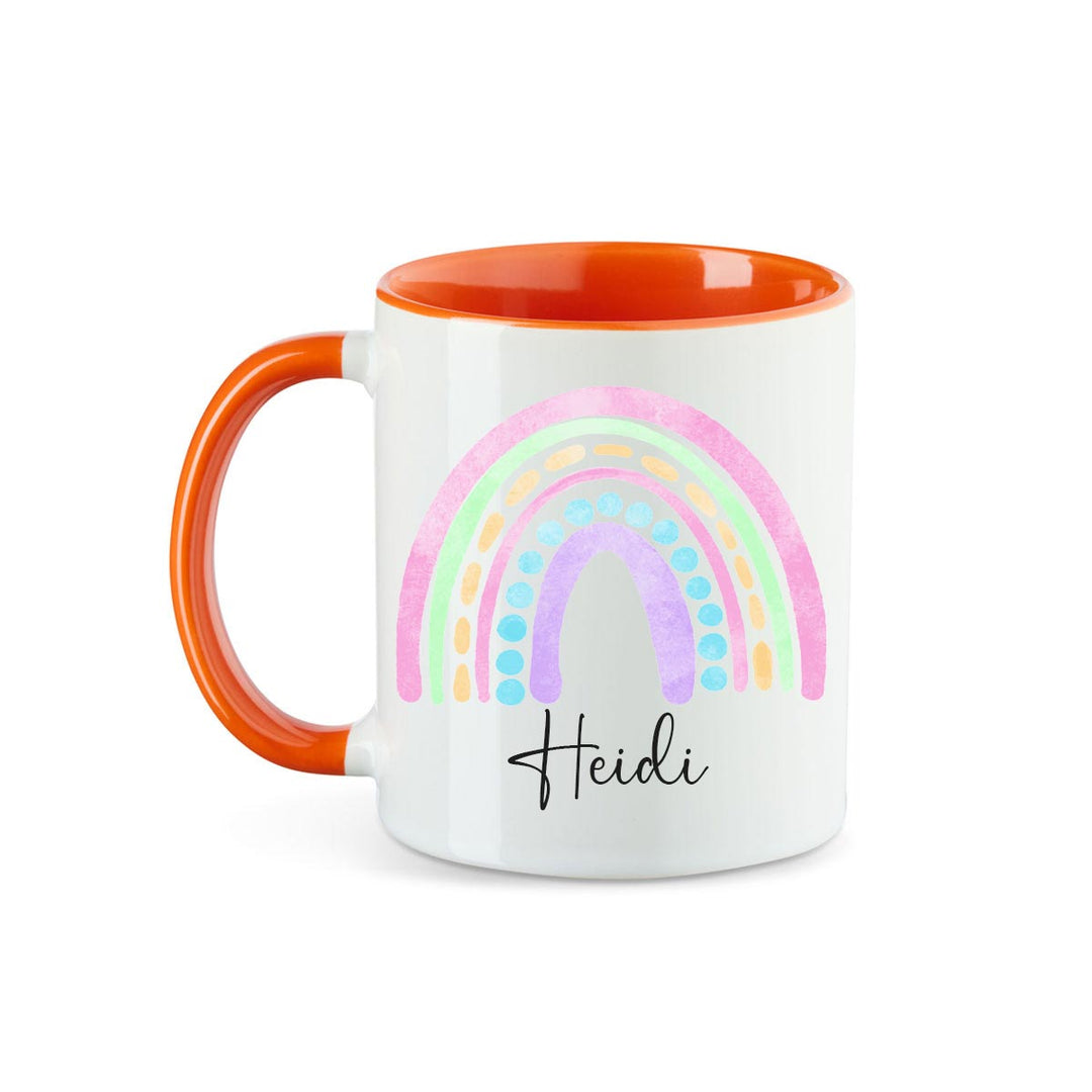 Personalisierte Tasse Regenbogen 8 mit Namen persönliches Geschenk Namenstasse - all - yours24