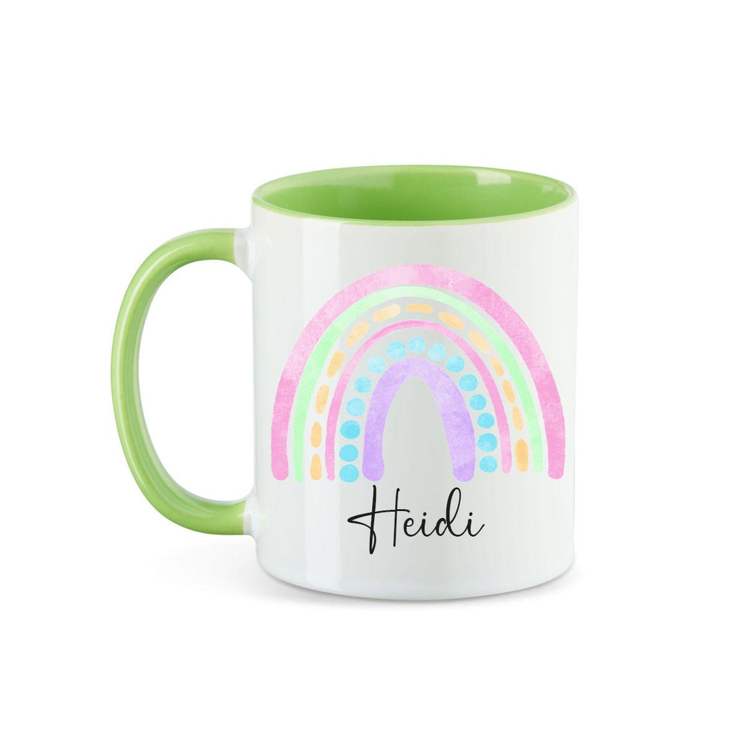 Personalisierte Tasse Regenbogen 8 mit Namen persönliches Geschenk Namenstasse - all - yours24