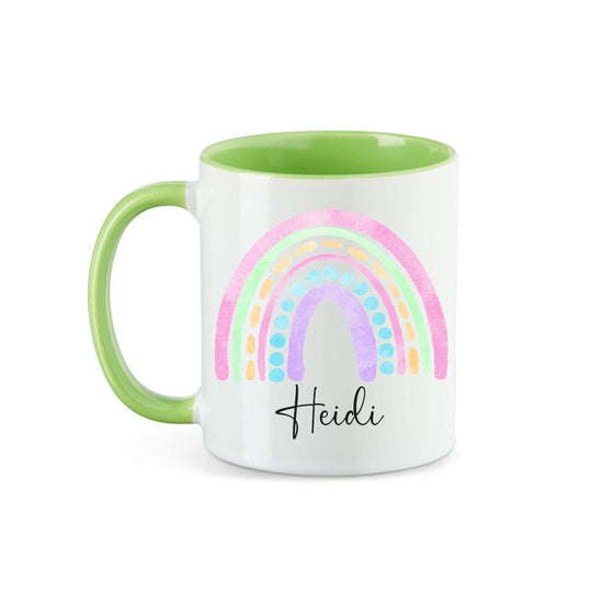 Personalisierte Tasse Regenbogen 8 mit Namen persönliches Geschenk Namenstasse - all - yours24
