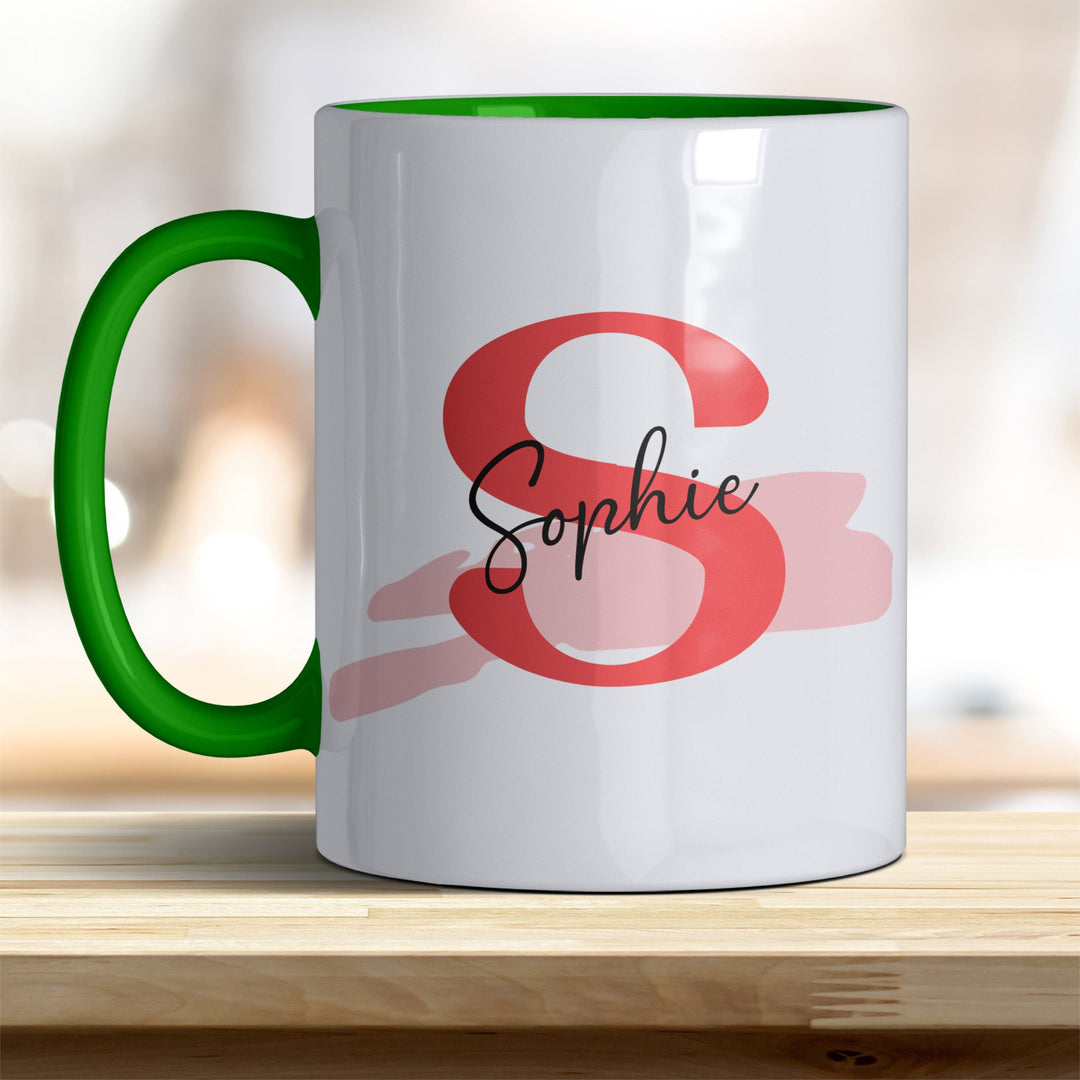 Personalisierter Keramik Becher mit Namen und Buchstaben Tasse - all - yours24