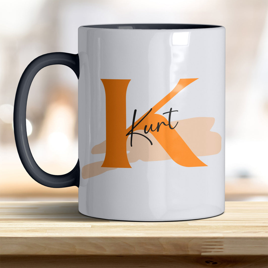 Personalisierter Keramik Becher mit Namen und Buchstaben Tasse - all - yours24