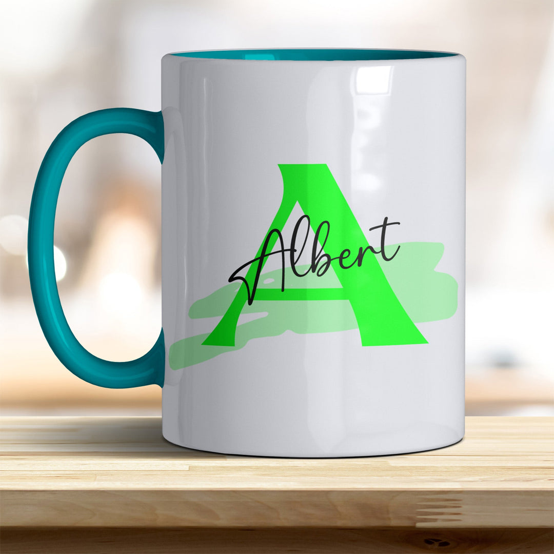 Personalisierter Keramik Becher mit Namen und Buchstaben Tasse - all - yours24