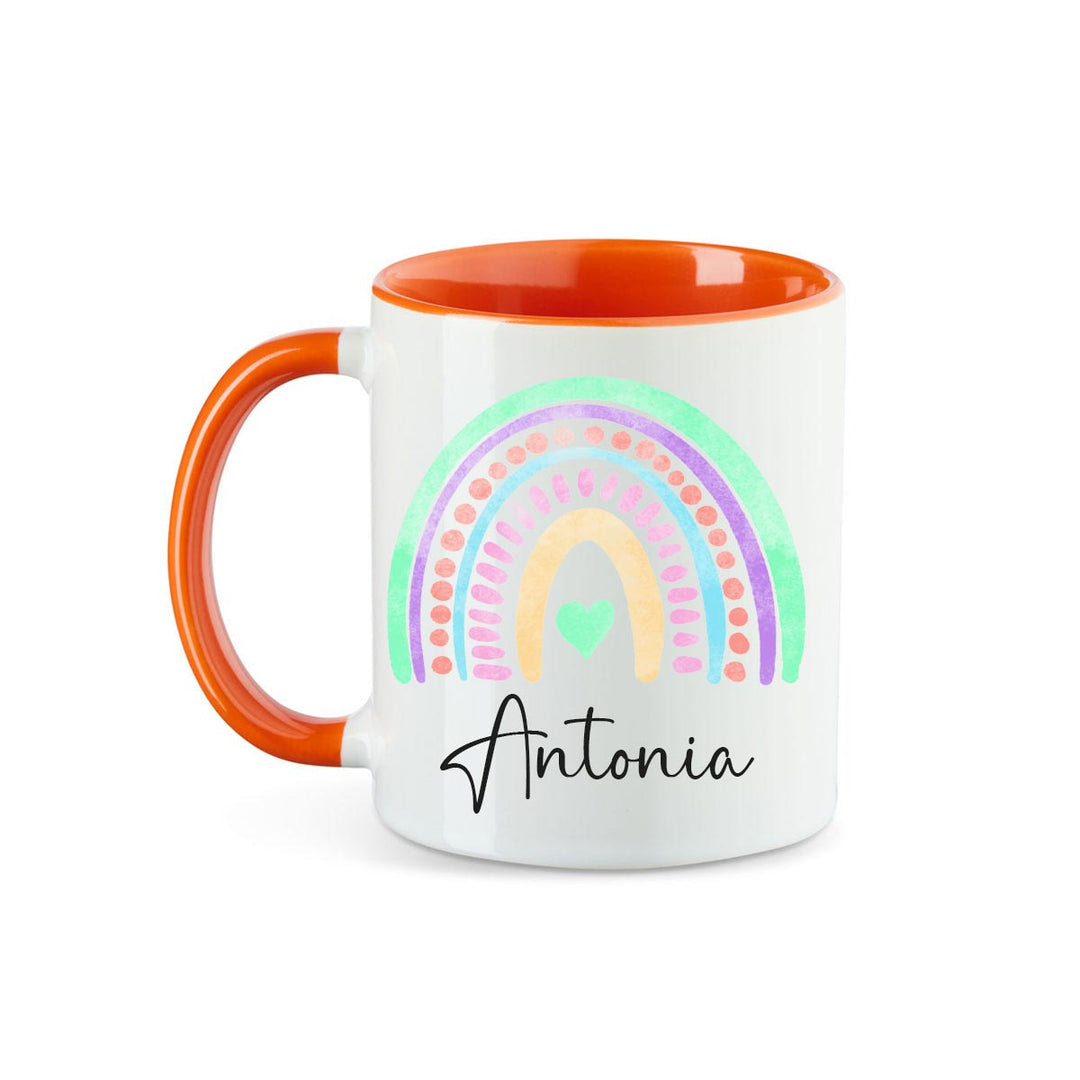 Personalisierte Tasse Regenbogen 2 mit Namen persönliches Geschenk Namenstasse