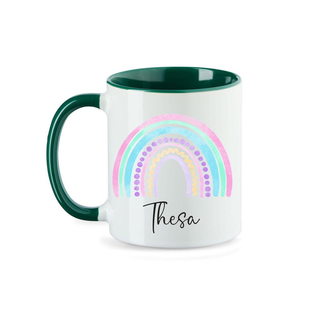 Personalisierte Tasse Regenbogen 4 mit Namen persönliches Geschenk Namenstasse