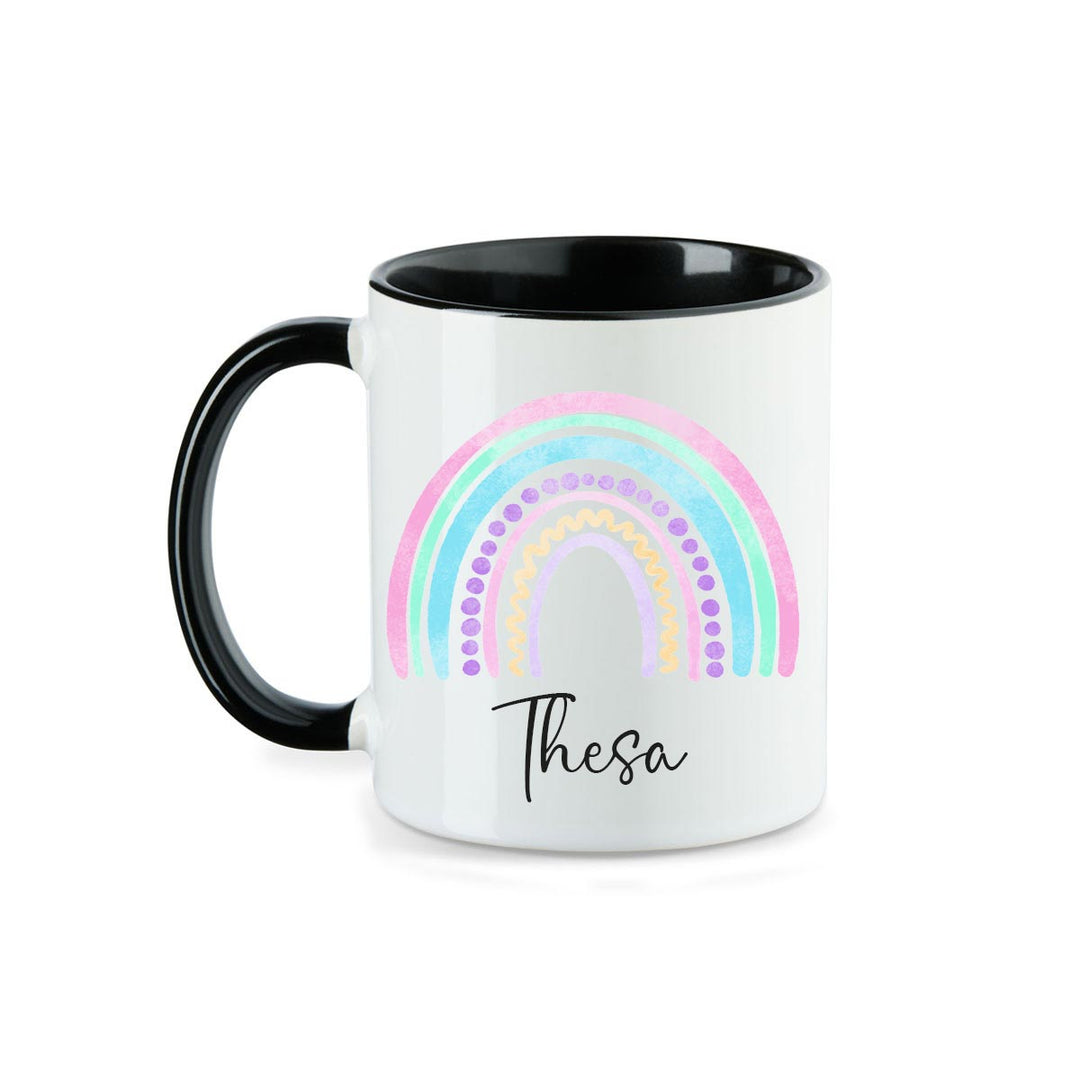 Personalisierte Tasse Regenbogen 4 mit Namen persönliches Geschenk Namenstasse