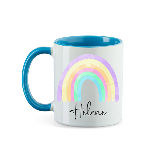 Personalisierte Tasse Regenbogen 6 mit Namen persönliches Geschenk Namenstasse