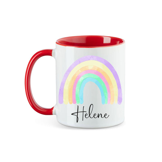 Personalisierte Tasse Regenbogen 6 mit Namen persönliches Geschenk Namenstasse