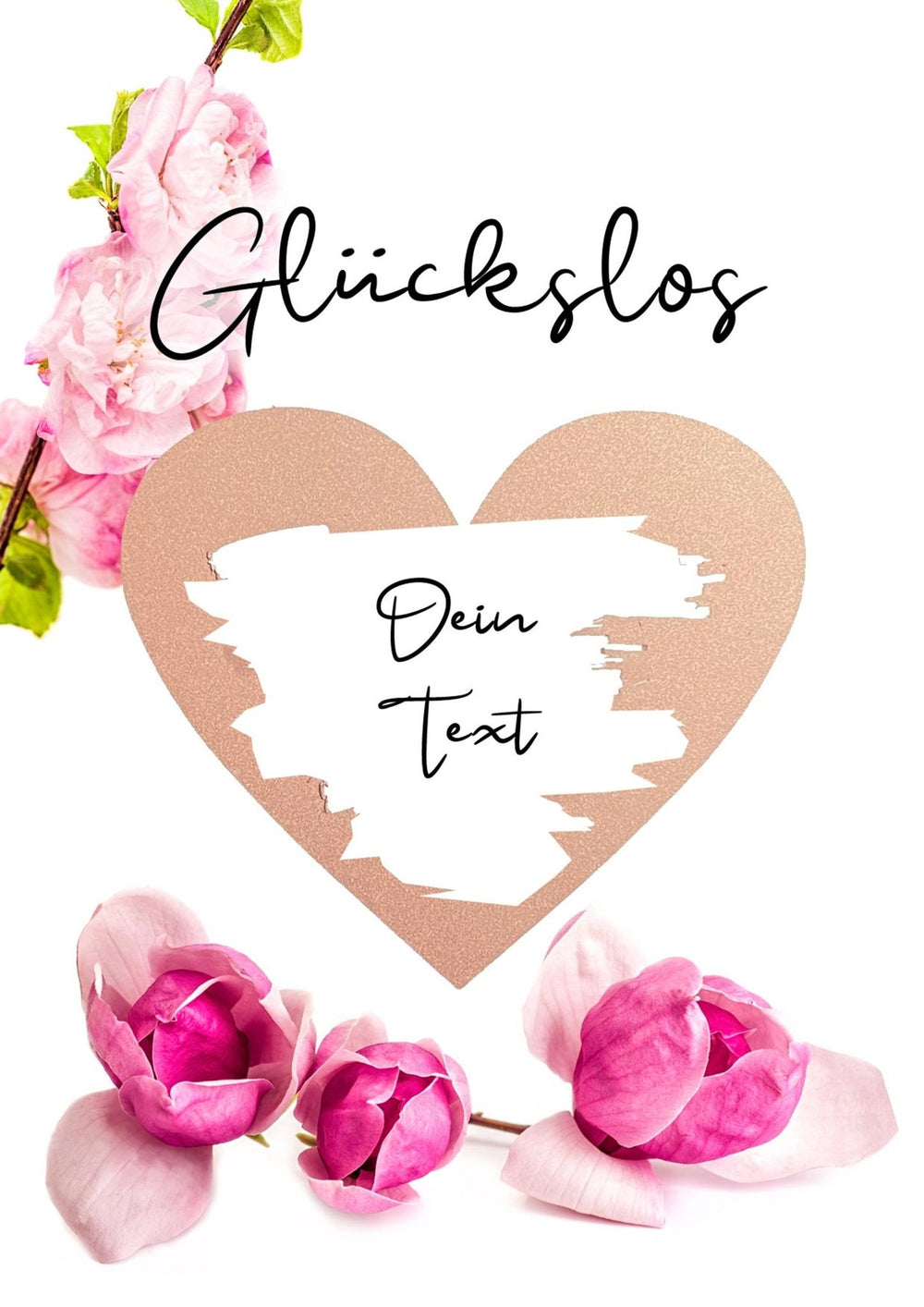 Rubbelkarte Glückslos MIT DEINEM EIGENEM TEXT Karte Rubbelherz roségold Geschenke Geschenkideen mit Kraftpapier DIN C6 Umschlag - all - yours24