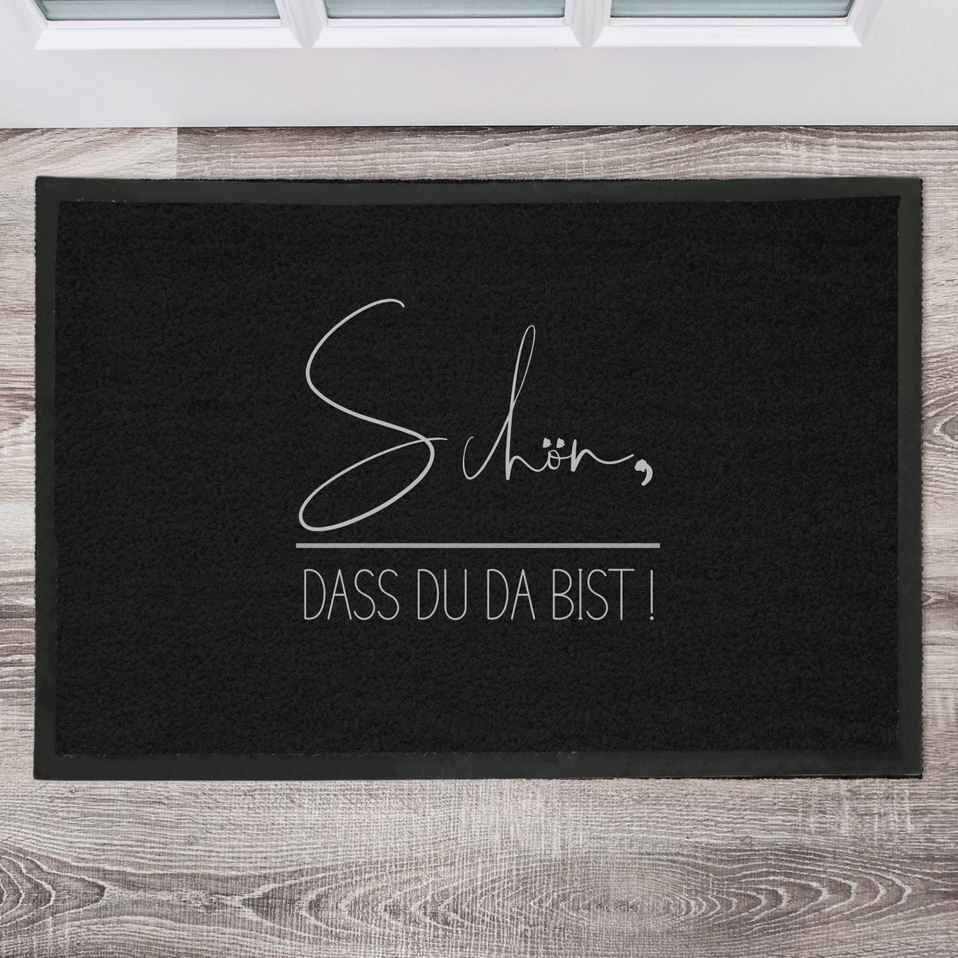Schön, dass Du da bist Fußmatte, Schmutzfangmatte, Fußmatte personalisiert, Türmatte, Personalisierte Fußmatte, Geschenk zum Einzug - all - yours24