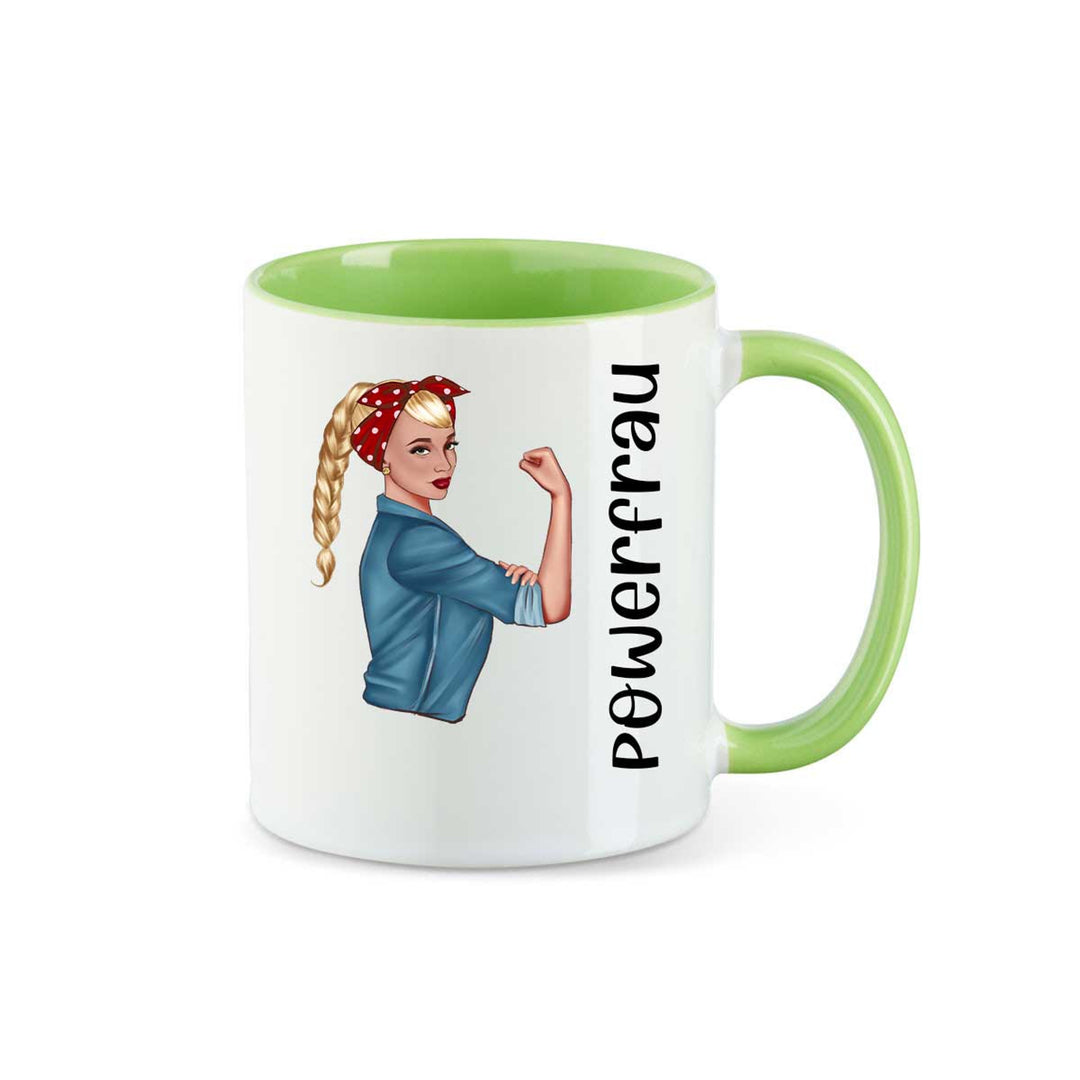 all-yours24 Tasse Powerfrau Geschenkideen Tasse mit Spruch Geschenke Kaffee-Tasse