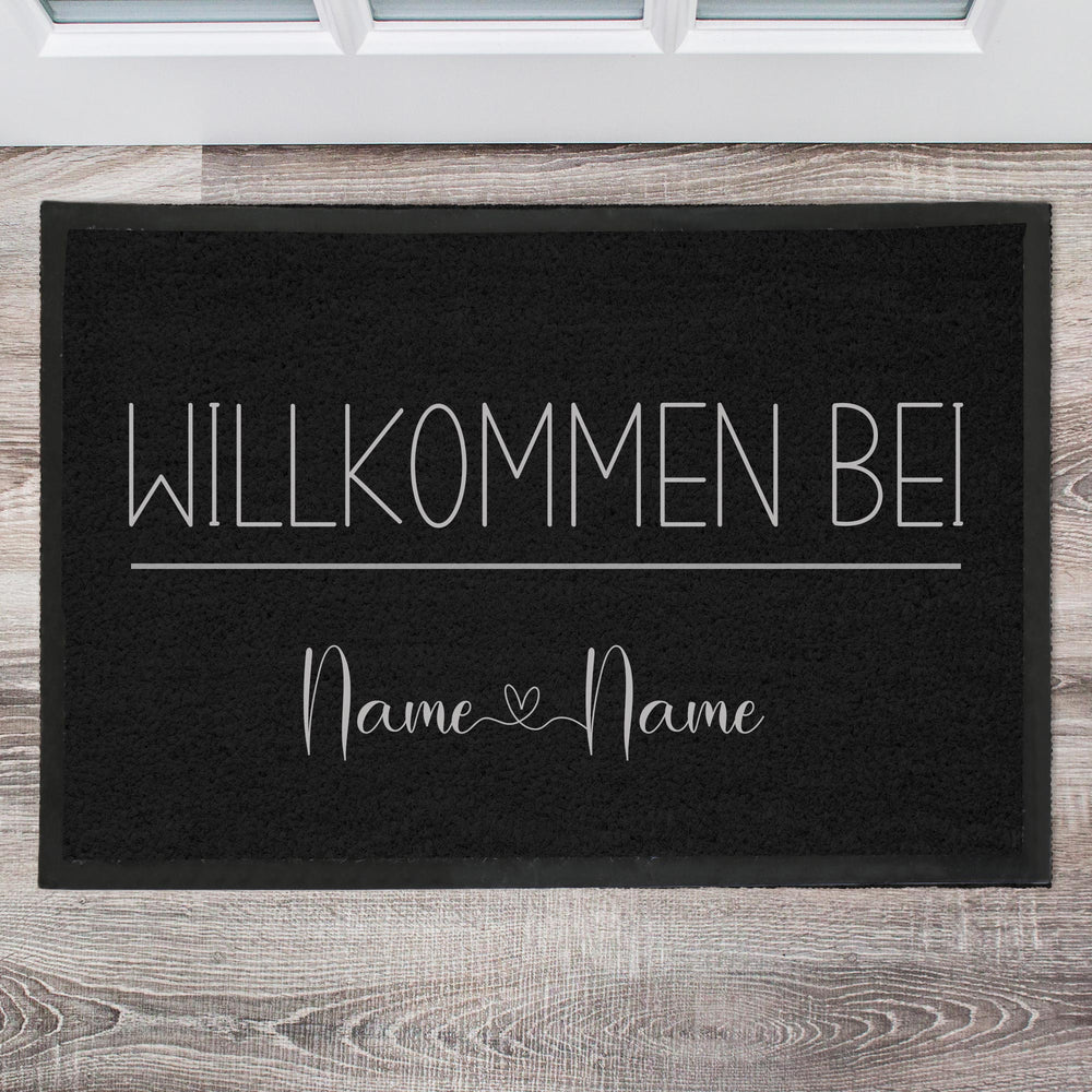 Willkommen mit Name Fußmatte, Schmutzfangmatte, Fußmatte personalisiert, Türmatte, Personalisierte Fußmatte, Geschenk zum Einzug - all - yours24