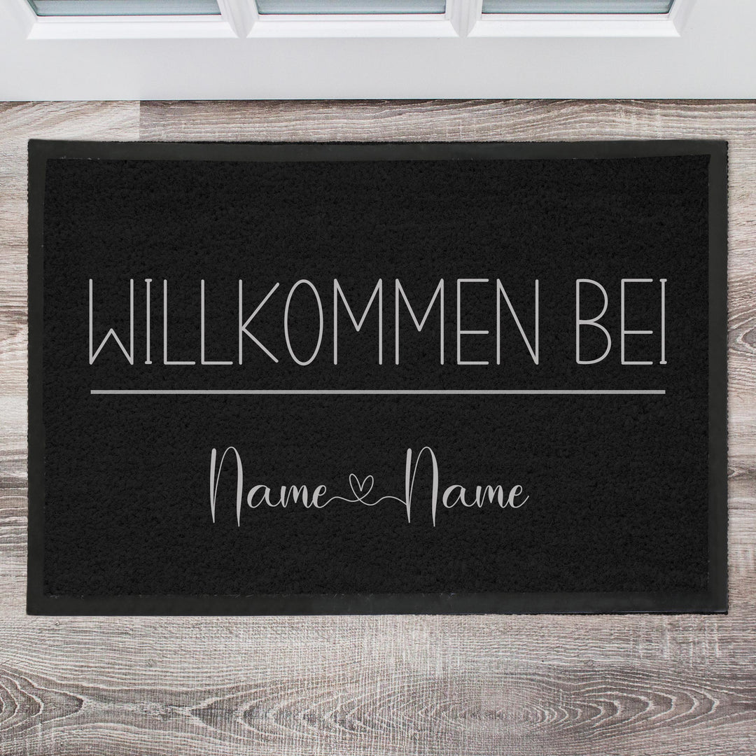 Willkommen mit Name Fußmatte, Schmutzfangmatte, Fußmatte personalisiert, Türmatte, Personalisierte Fußmatte, Geschenk zum Einzug - all - yours24