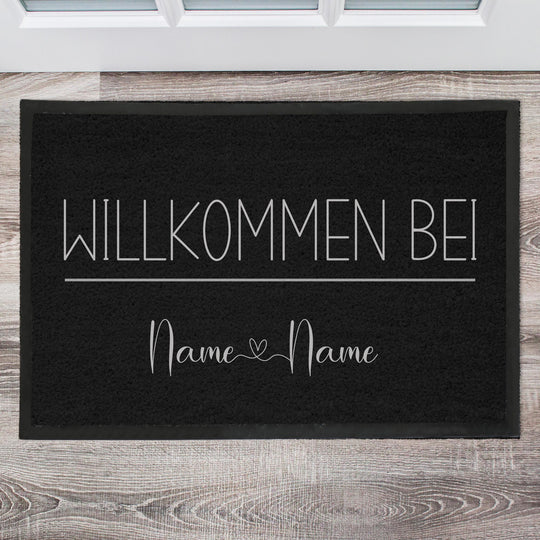 Willkommen mit Name Fußmatte, Schmutzfangmatte, Fußmatte personalisiert, Türmatte, Personalisierte Fußmatte, Geschenk zum Einzug - all - yours24