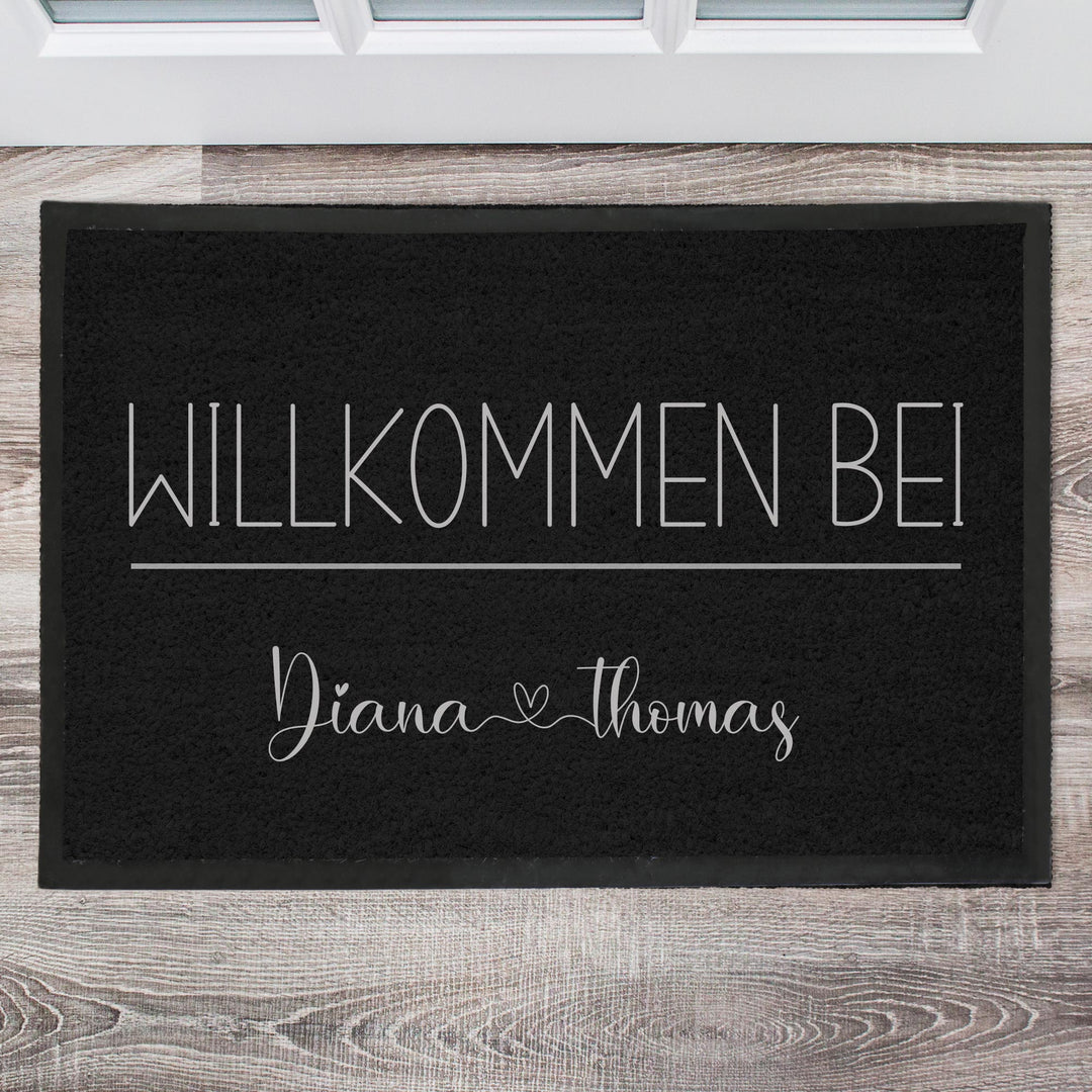 Willkommen mit Name Fußmatte, Schmutzfangmatte, Fußmatte personalisiert, Türmatte, Personalisierte Fußmatte, Geschenk zum Einzug - all - yours24